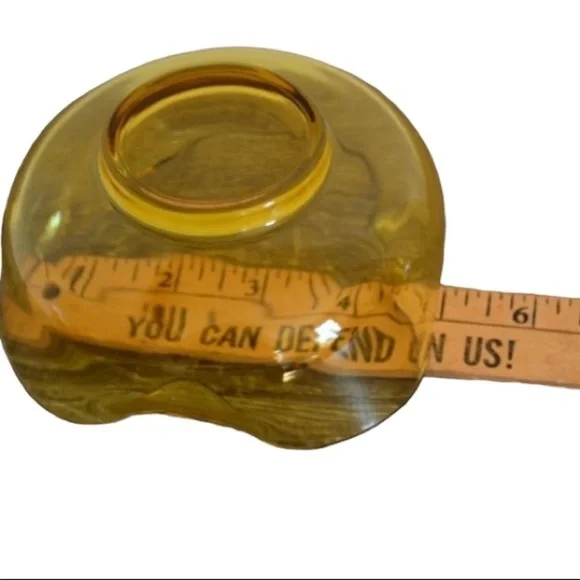 Vtg Anchor Hocking Amber Chip & Dip Set - Picture 4 of 5